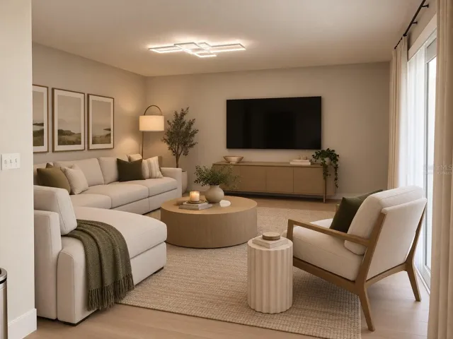 living room VIRTUALLY STAGED
