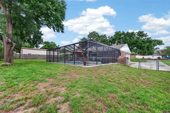 Fenced back yard