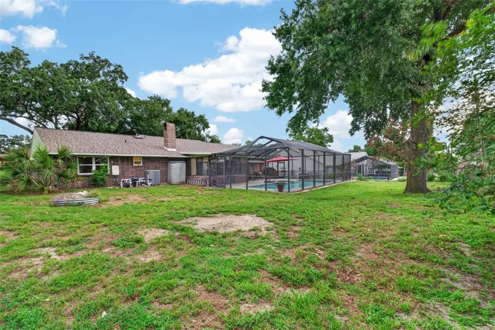 Large back yard.