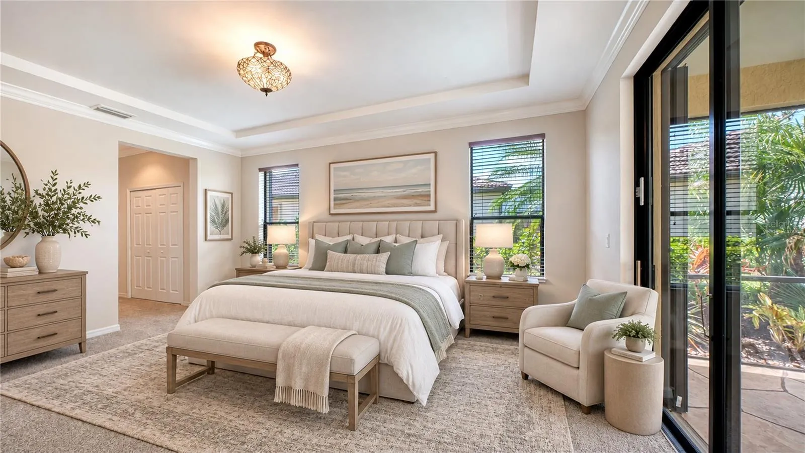 Virtually Staged Primary Bedroom
