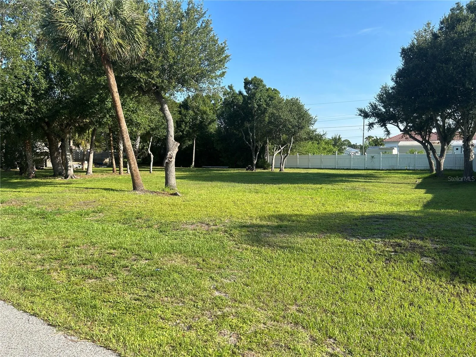 Lot 5 from street, cleared for multi-generational homesite