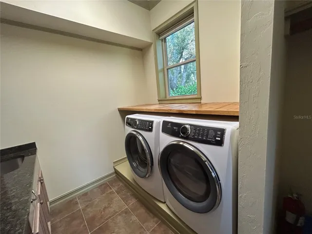 2024 Electrolux front load washer and LP gas dryer vented through wall to exterior for maximum efficiency