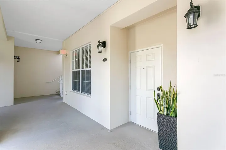 Breezeway with front door entrance
