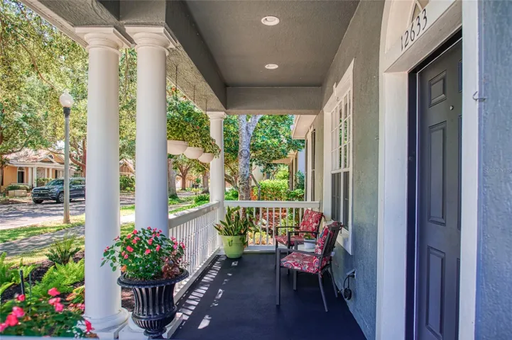 Enjoy view of tree lined street