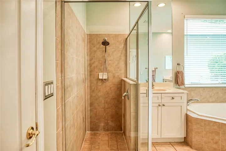View of primary bathroom shower
