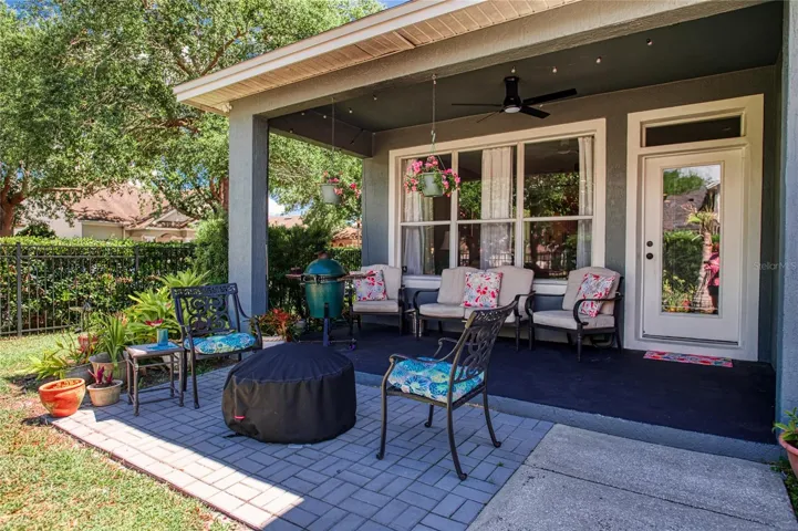 Rear patio area