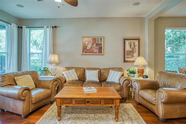 Family room filled with natural light