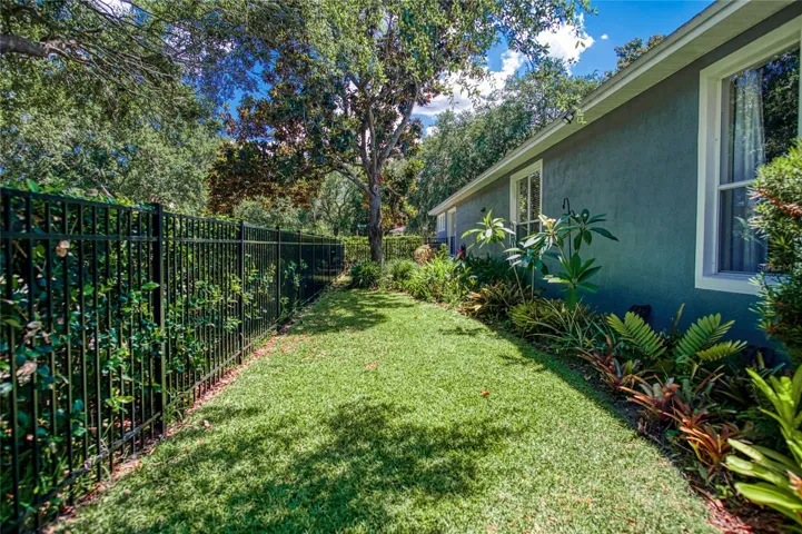Fenced in side yard