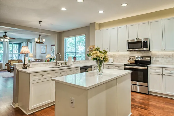 Crisp white cabinets