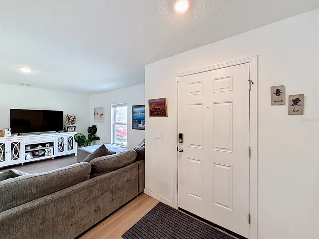 the front door and foyer