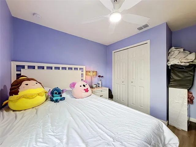 the second bedroom has a double built in closet