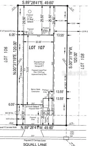 13729 Squall Lane preliminary plot plan