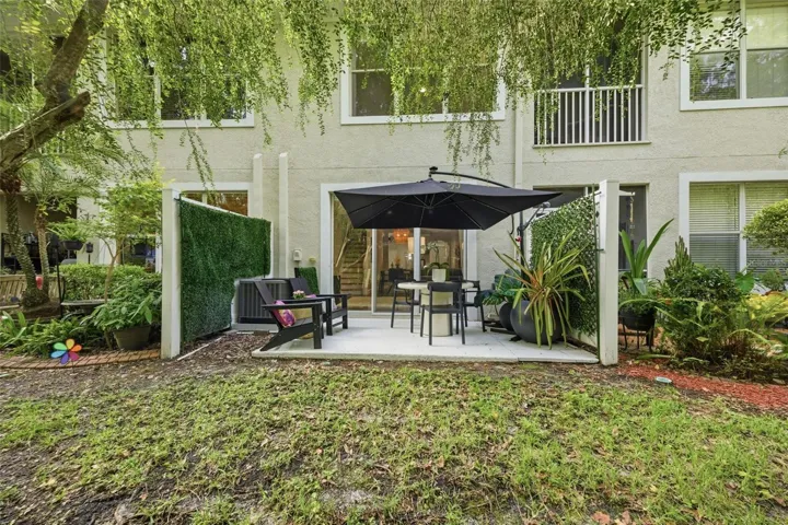A cozy and private backyard