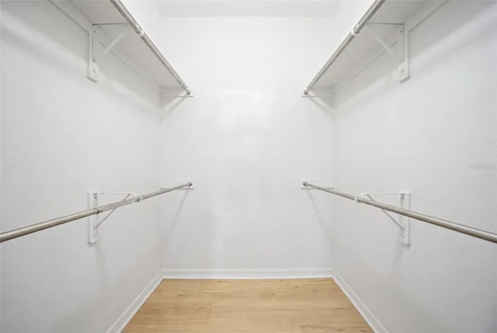 Two master walk-in closets
