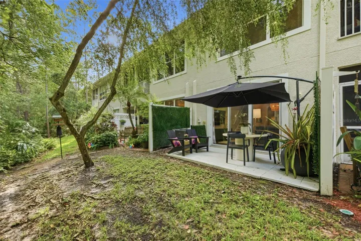 A cozy and private backyard