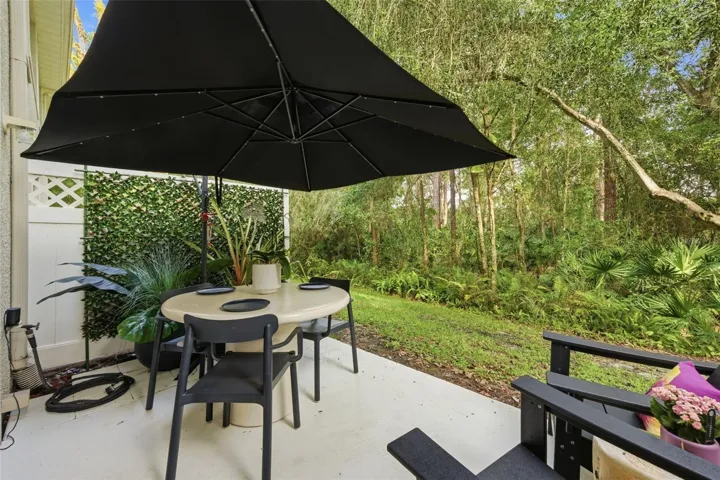A cozy and private backyard