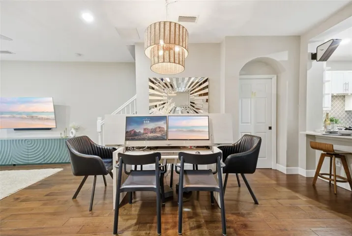 A custom made dinning table turns to work station (for sale as well)