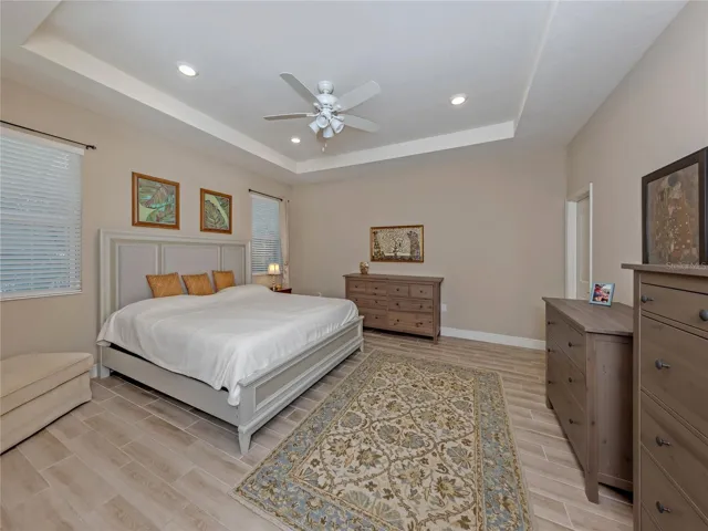 The master suite is located on the rear of the home for the most privacy