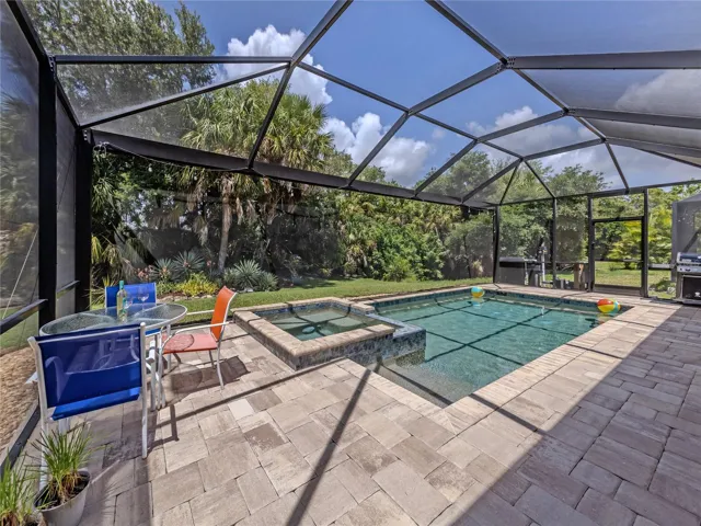 This beautifully heated pool is spacious and perfect for entertaining