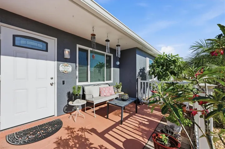 Front porch to sit out with your coffee and enjoy the morning.