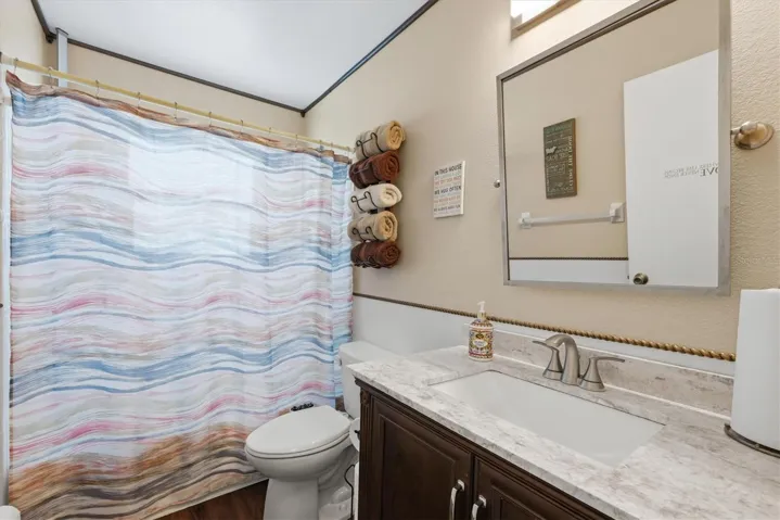 2nd bath with updated cabinetry