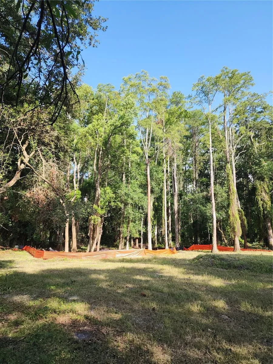 There is a large upland area that extends beyond the current Silt Fences into the woods all cleared and usable.