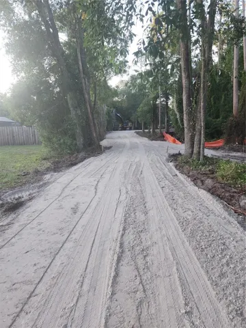 All new crushed rock driveway.