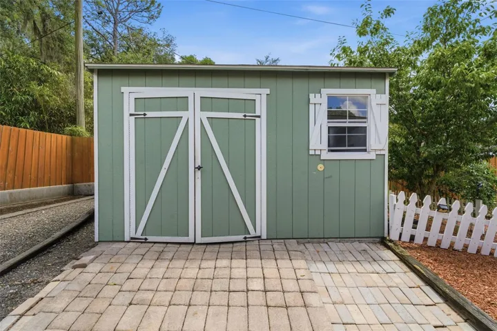 Outdoor custom built storage shed