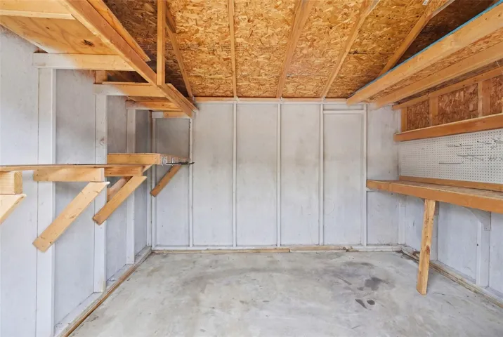 Outdoor custom built storage shed