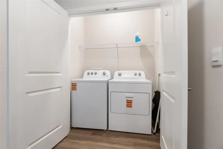 Laundry closet.