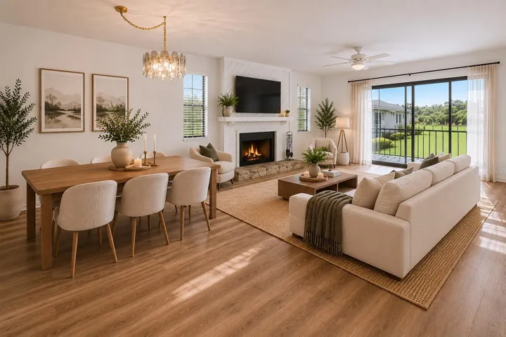 Virtually staged.Great room.