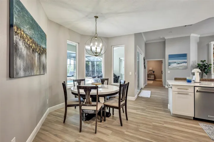 Dining nook of kitchen