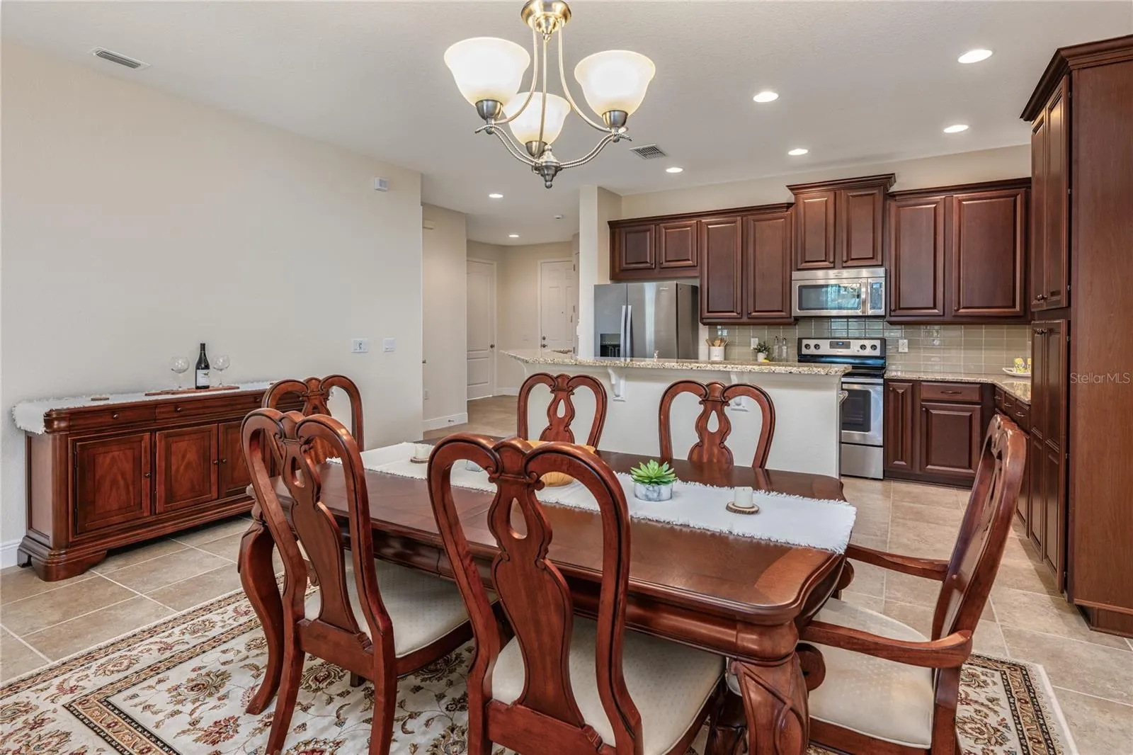 Dining room and kitchen view