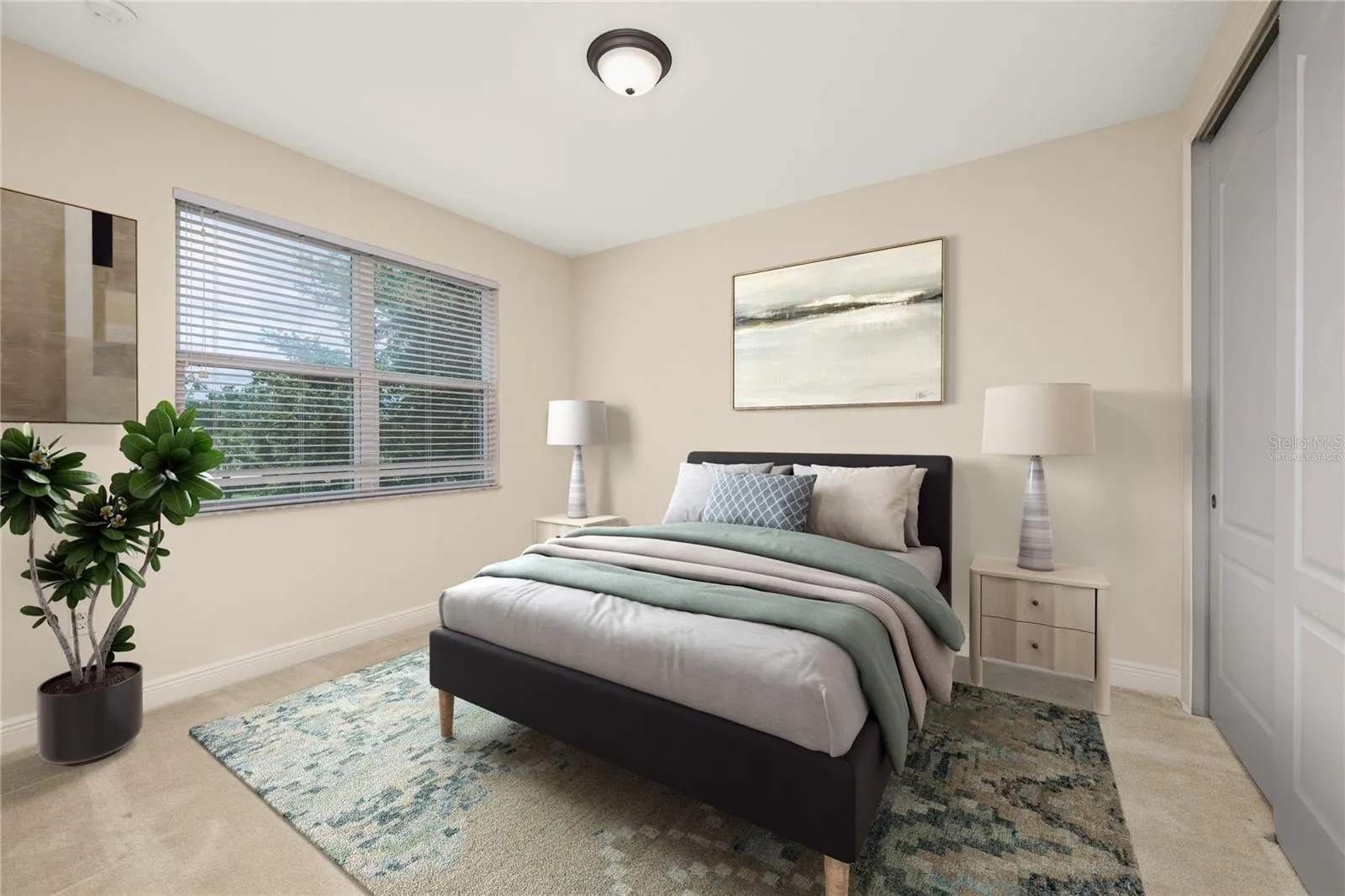 Virtually Staged Third bedroom
