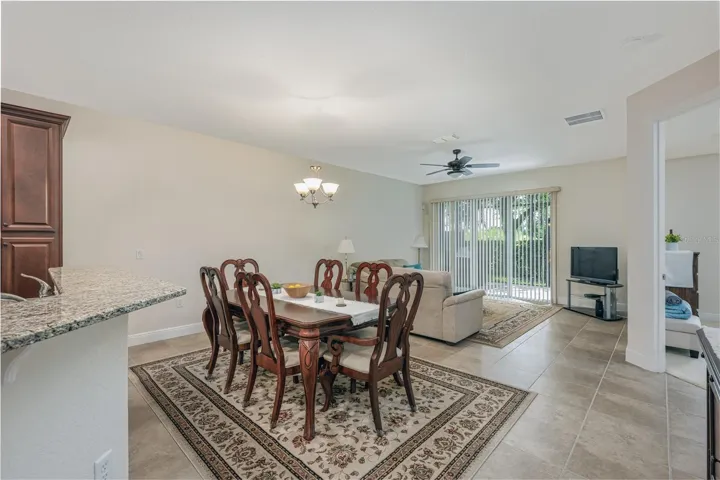 Dining room and living room view