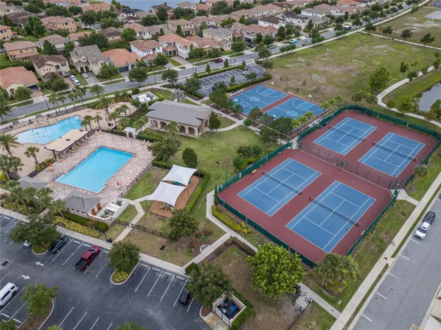 Recreational amenities: community pools, playground, pavilion, basketball courts, and tennis courts