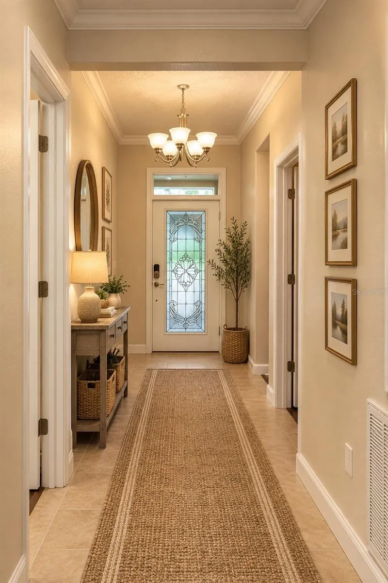 FOYER &amp; HALLWAY WITHOUT FURNITURE