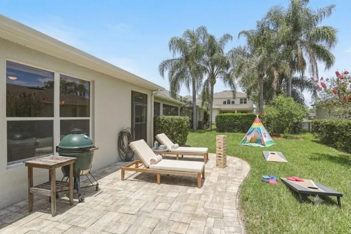 Staged picture of the patio