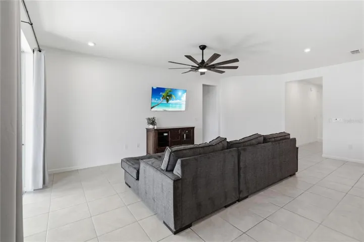 Spacious family room designed for comfort, relaxation, and everyday living.