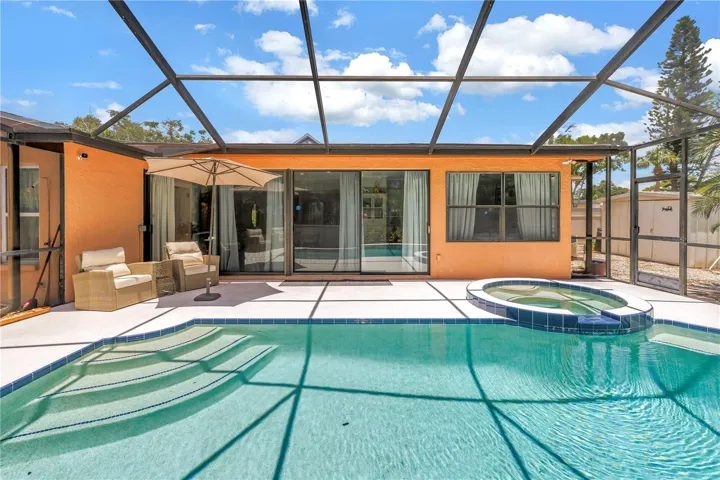 Heated pool.