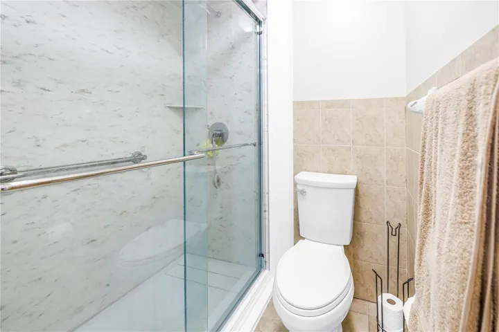 Updates shower.