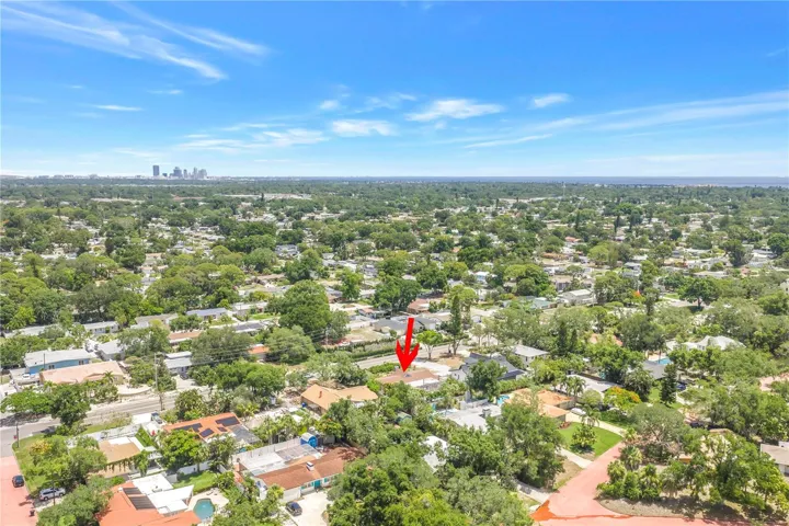Downtown St Pete is less than a 10 minute drive.