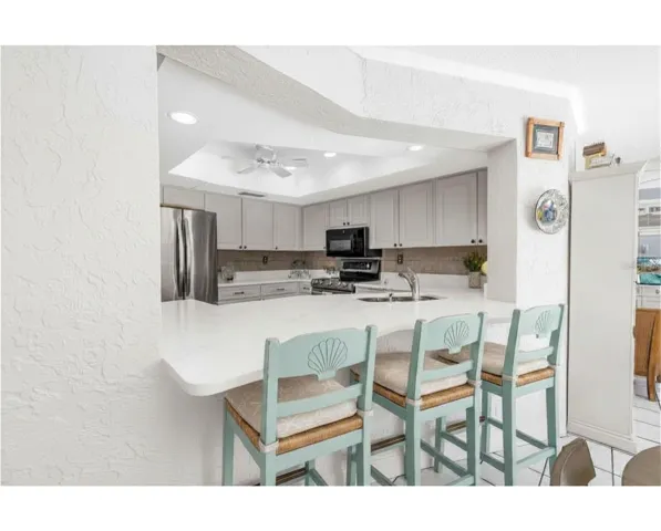 Breakfast bar seating area.