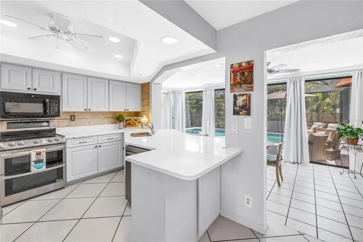 Open and airy kitchen.