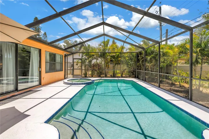 Pool birdcage to keep the bugs and debris out of the pool.