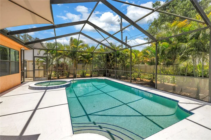 Large pool with an 8' deep end.