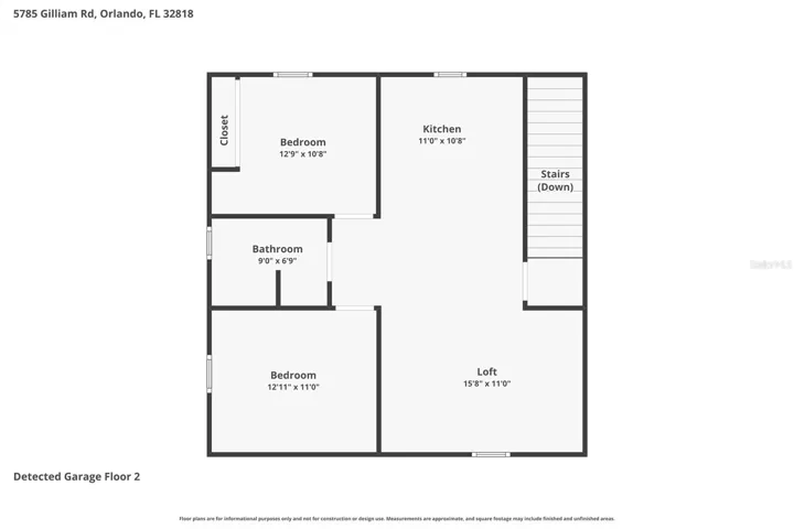 2nd Floor Garage Apartment (2 bedrooms, living room, kitchen and full bathroom)