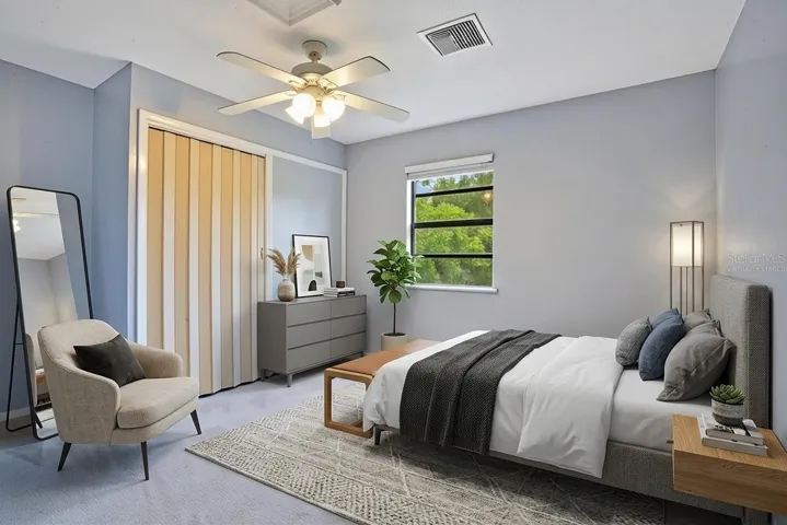 Virtually Staged 2nd Floor Apartment Bedroom 2 (Option 1)