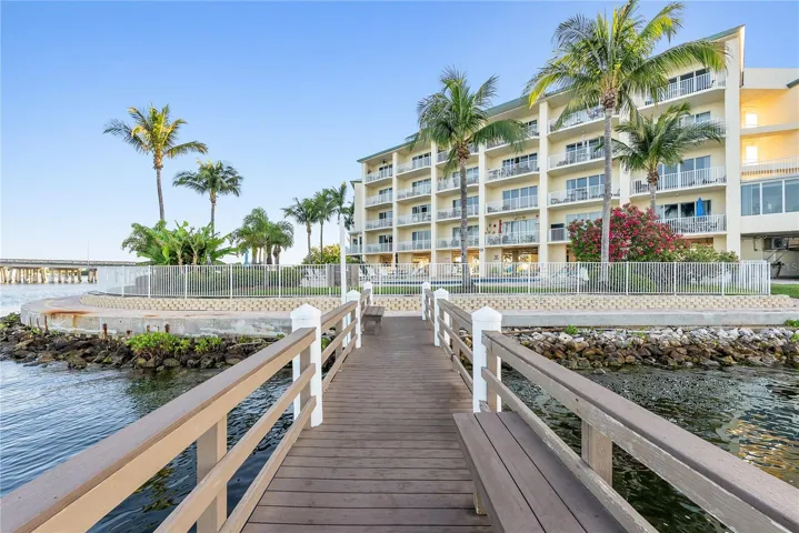 View of Boca Ciega Resort from fishing dock
