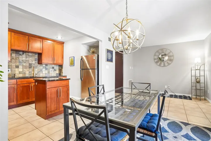 The Dining area flows effortlessly into the beautiful Kitchen.